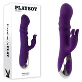 Playboy Pleasure Bunny Punch 24.4 cm USB Rechargeable Twirling Rabbit Vibrator Purple VIBRATORS-RABBIT-MULTI